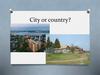City or country