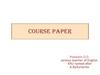 Course paper requirements