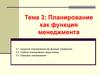 Планирование как функция менеджмента
