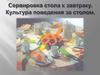 Сервировка стола к завтраку. Культура поведения за столом