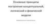 Основные принципы построения концептуальной, логический и физической модели