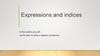 Expressions and indices