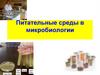 Питательные среды в микробиологии
