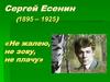 Сергей Есенин (1895 - 1925) «Не жалею, не зову, не плачу»