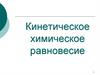 Кинетическое химическое равновесие