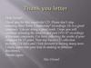 Thank - you letter