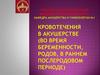 Кровотечения в акушерстве (во время беременности, родов, в раннем послеродовом периоде)