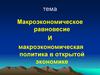 Макроэкономическое равновесие и макроэкономическая политика в открытой экономике