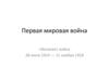 Первая мировая война. «Великая» война