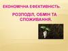 Економічна ефективність. Розподіл, обмін та споживання