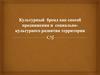 Культурный бренд как способ продвижения и социально-культурного развития территории