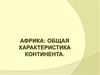 Африка. Доля Африки в продукции горнодобывающей промышленности и сельского хозяйства