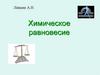 Химическое равновесие. Классификация реакций по признаку обратимости