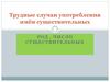 Трудные случаи употребления имён существительных. Род , число существительных
