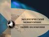 Экологический мониторинг. Общие положения