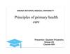 Principles of management health care