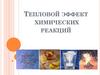 Тепловой эффект химических реакций