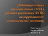 Индивидуализация обучения детей с ОВЗ в условиях реализации ФГОС на коррекционно-логопедических занятиях