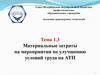 Материальные затраты на мероприятия по улучшению условий труда на АТП
