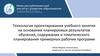 Технология проектирования учебного занятия на основании планируемых результатов обучения