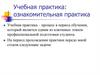 Учебная практика: ознакомительная практика