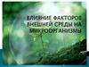 Влияние факторов внешней среды на сикроорганизмы