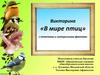 Викторина «В мире птиц» с ответами и интересными фактами