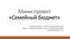 Семейный бюджет. Мини-проект