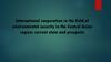 International cooperation in the field of environmental security in the Central Asian region: current state and prospects