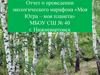 Отчет о проведении экологического марафона «Моя Югра – моя планета»