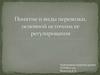 Понятие и виды перевозки, основной источник ее регулирования