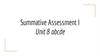 Summative Assessment