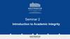 Introduction to Academic Integrity. Seminar 2