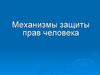 Механизмы защиты прав человека