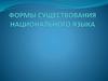 Формы существования национального языка