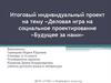 Деловая игра на социальное проектирование «Будущее за нами»