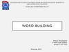Word-building. Main types of word-formation