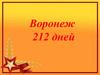 Воронеж - 212 дней
