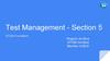 Test Management  (section 5)