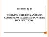 Working with data analysis expressions (DAX) in MS  power bi. DAX functions