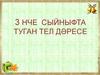 Туган тел дәресе  (3 нче сыйныфта)