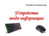 Устройства ввода информации