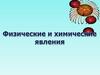 Физические и химические явления
