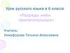 Разряды имён прилагательных. Урок русского языка в 6 классе