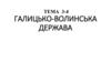 Галицько-Волинська держава. Тема 3-4