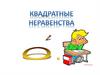 Квадратные неравенства