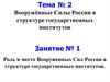 Тема №2. Занятие №1. Роль и место Вооруженных Сил России в структуре государственных институтов
