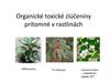 Organické toxické zlúčeniny prítomné v rastlinách