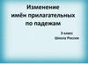 Изменение имён прилагательных по падежам