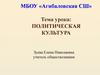 Политическая культура. Термин «политическая культура»